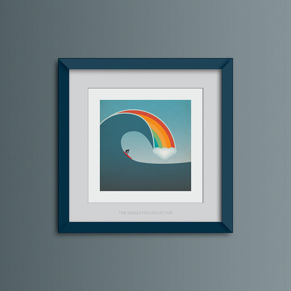 Rainbow Surf Art Print