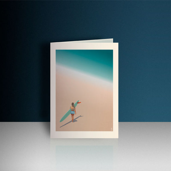 Red Fin Rider Greeting Card