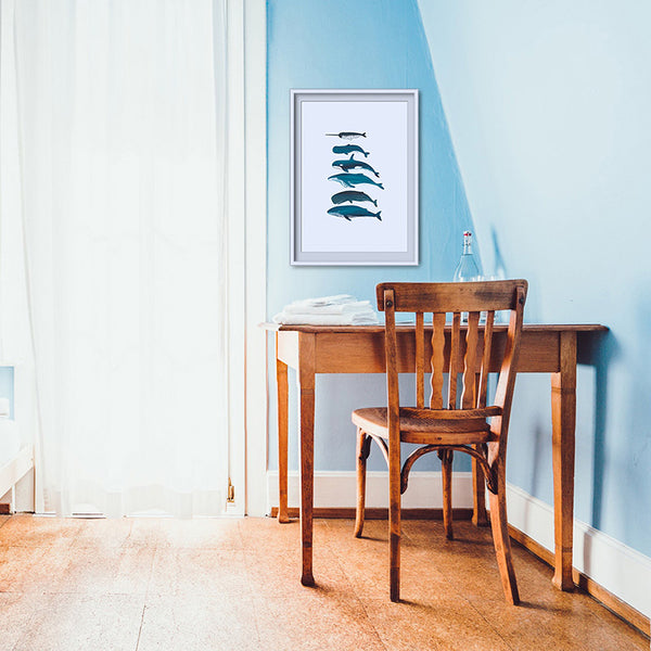 Whale Species Art Print