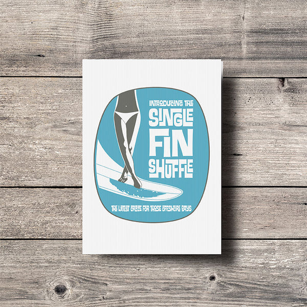 Single Fin Shuffle Greeting Card