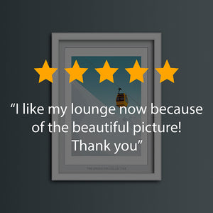 Ski Lift in Yellow Art Print