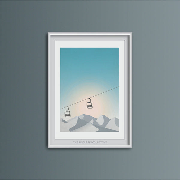 Ski Chair Lift Art Print