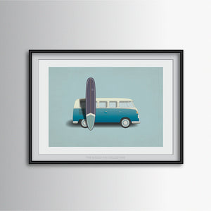 Surf Van Greeting Card