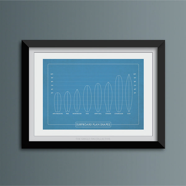 Surfboard Shapes Art Print