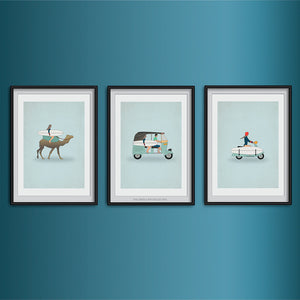 Vespa Travel Art Print