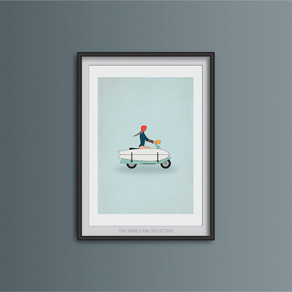 Vespa Travel Art Print