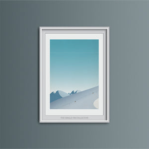 Ski Scene Triptych Art Print