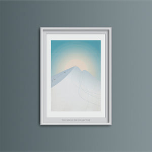 Ski Scene Triptych Art Print