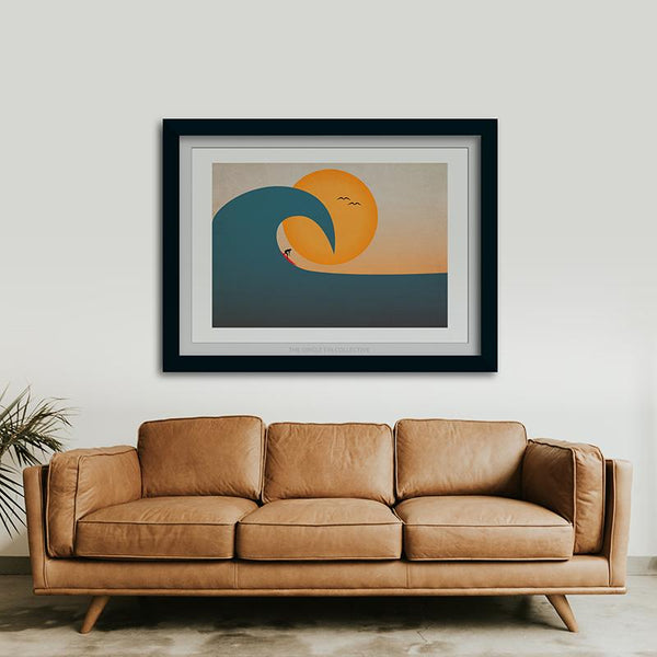 Overhead Wave Landscape Art Print