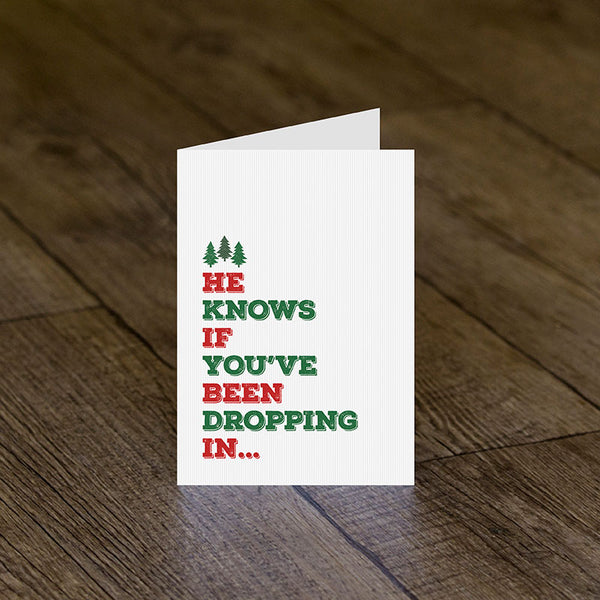 Dropping In Greeting Card
