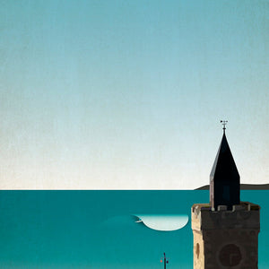 Porthleven Wave Art Print